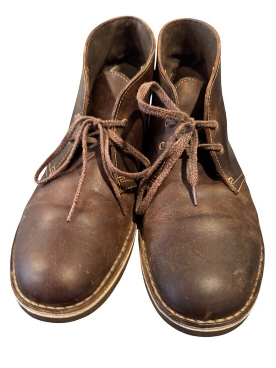Clarks Desert Trek Brown Leather Chukka Boots Mens 9.5 Crepe Sole Casual main image 8